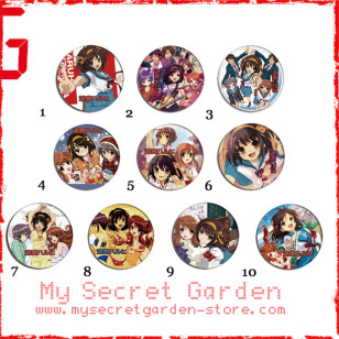 Melancholy of Haruhi Suzumiya 涼宮ハルヒ Anime Pinback Button Badge Set 1a or 1b ( or Hair Ties / 4.4 cm Badge / Magnet / Keychain Set )